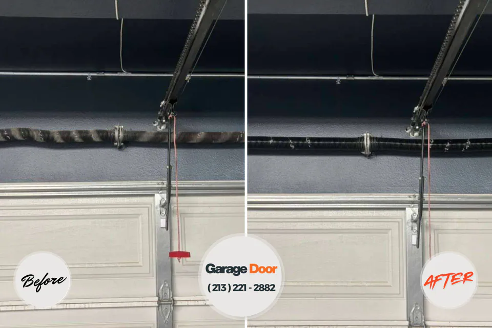 Before and after: garage door repair Pendleton, OR